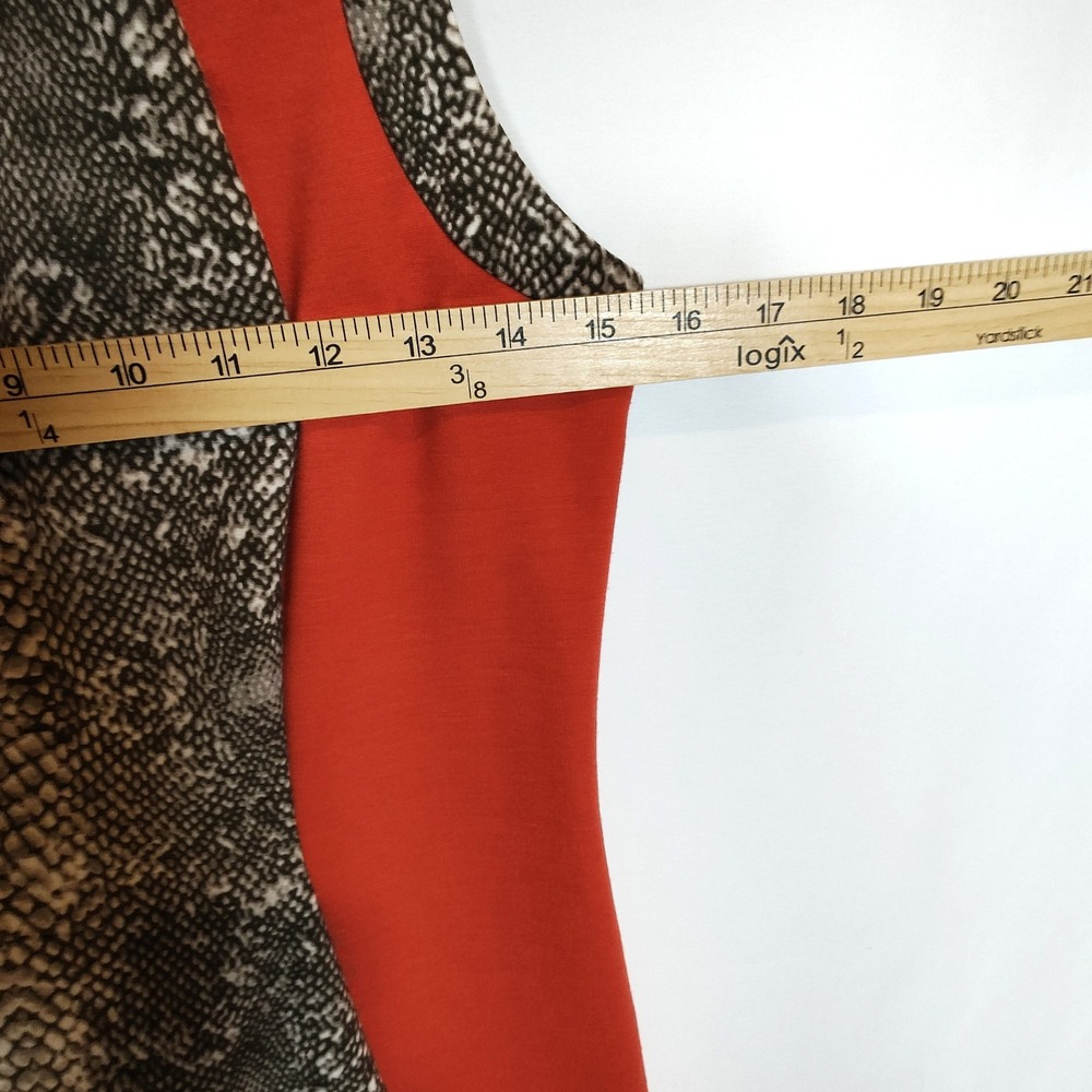 Alfani Sleeveless Midi Dress Women's Size 4 Colorblock Snakeskin Print - Picture 5 of 7